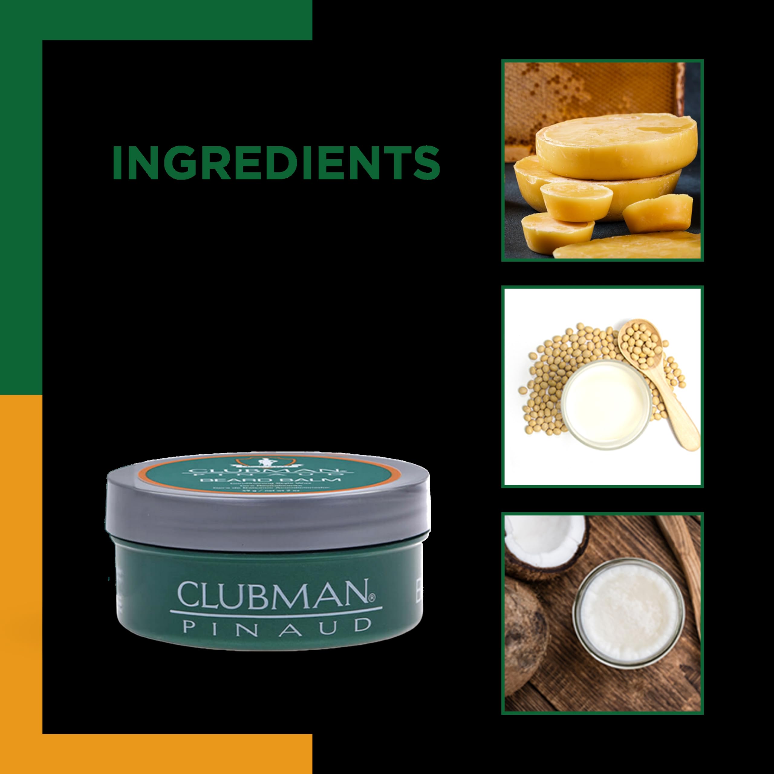 Clubman Pinaud Beard Balm – Nourishing & Conditioning Beard Balm for Men, Strong Hold, 2 oz - Image 4